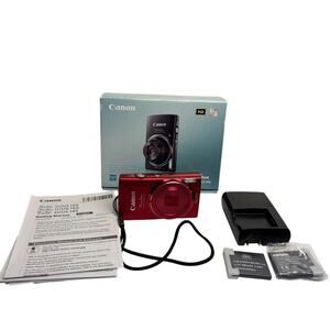 Canon PowerShot Elph 150IS digital camera - red. 10x zoom, 20 megapixels. In box